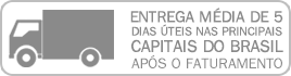 entrega média de 5 dias úteis nas principais capitais do brasil após o faturamento